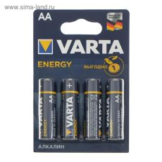 5217300 Батарейка алкалиновая Varta Energy, AA, LR6-4BL, 1.5В, блистер, 4 шт