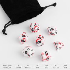 Кости игральные, дайсы для D&D (Dungeons and Dragons, ДнД), «Капля», 7 шт