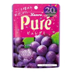 058633 KANRO PURE Жевательный мармелад со вкусом винограда 56 гр
