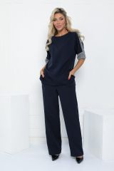 К12951-12М Костюм (Блуза+Брюки) LADY TAIGA Синий