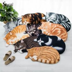 Напольный 3D коврик в виде кота