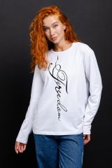481148 Натали Лонгслив белый+Freedom