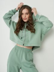 Толстовка женская 7222-30022/1 ТФ103/К103 полынь/полынь BE YOU