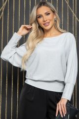 Б11968 Блуза LADY TAIGA Мерцающий белый