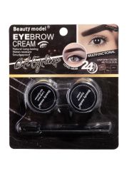 Beauty model Набор 2 в 1 подводка для глаз и тени для бровей водостойкие, тон 03 Арт.: 0264 Кремовая пигментированная формула помады поможет подчеркнуть форму бровей и сделать их ярче. С помощью специ