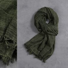 Большой шарф унисекс из хлопка и льна, 3 цвета