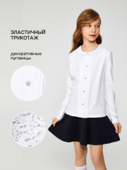 20240260120 Блузка детская для девочек Esma белый ACOOLA Kids