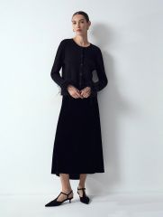 Юбка миди из бархата, S1092/ferrow