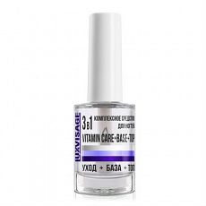 029038 LuxVisage. Комплексное средство для ногтей 3-в-1 Vitamin Care+Base+Top, 9 г