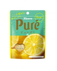 058626 KANRO PURE Жевательный мармелад со вкусом лимона 56 гр