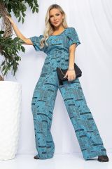 К12661-15 Костюм (Блуза+Брюки) LADY TAIGA Синий