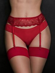 MNM LACE 2661 Пояс для чулок Reggicalze (узкий кружевной) Minimi Пояс для чулок Rosso (Красный)
