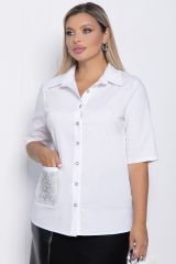 Б10960 Рубашка LADY TAIGA Белая