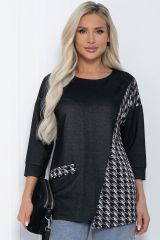 Б12198-30 Джемпер LADY TAIGA Графит/розовый