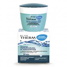 025443 Витэкс ИСТОЧНИК ОМОЛОЖЕНИЯ BLUE THERM. Изысканный ультралёгкий крем на термальной воде с микросферами голубого ретинола для лица и кожи вокруг глаз 24 ЧАСА, 45 г