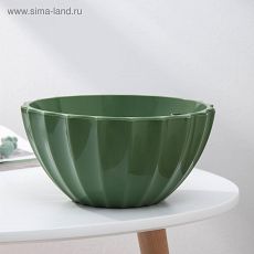 5866345 Горшок с автополивом Plast-Avenue «Ракушка», 2,4 л, цвет малахит