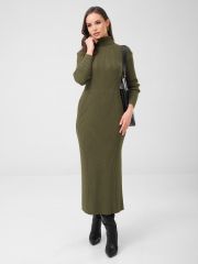 490258 Stilla Платье тёмно оливковый
