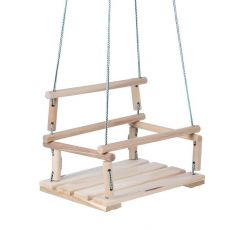 1456391 Качели детские подвесные, деревянные, сиденье 30×40см