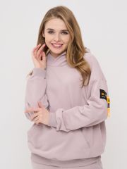 Толстовка (Худи) женская 7222-30010/5 ТФ107/К107 туман/туман VAY