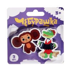 Набор ластиков 2 штуки, Чебурашка (Союзмультфильм), фигурные, в блистере 9517225
