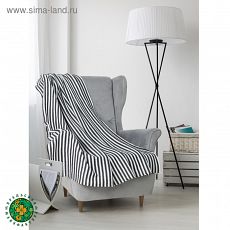 4513313 Плед Экономь и Я "Полоски" 150*130см, пл.160 г/м2, 100% п/э