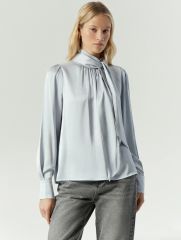 Блузка из вискозы с бантом, B3091/kapitol