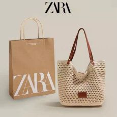 Летняя плетёная сумка Zara