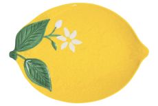 Блюдо, 30х22 см, фарфор P, овальное, желтое, Лимон, Fleurs et Citrons, 63047