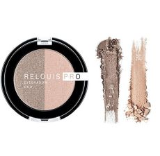 025785 RELOUIS. Тени для век Pro Eyeshadow DUO №112 (т.51metal+т.52metal)