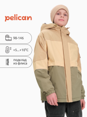 BZIM3369 Ветровка для мальчиков Песочный(34) Pelican