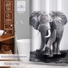 Штора для ванны Доляна «Слон», 180×180 см, полиэстер 2499317