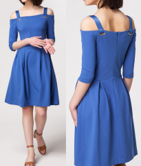 ДИСКОНТ VILATTE D42.159 Платье женское синий