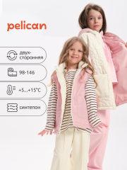 GZVM3371 Жилет для девочек Пудра(35) Pelican