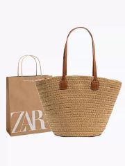 Соломенная пляжная сумка Zara