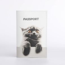 Обложка для паспорта, цвет белый, натур.кожа, 6966413