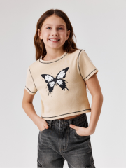 20210510189 Футболка детская для девочек Gusli бежевый ACOOLA Kids