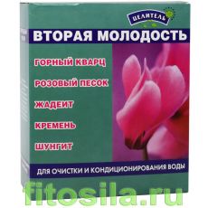 Вторая молодость (горный кварц, розовый песок, жадеит, кремень, шунгит), 380 г, т. м. 