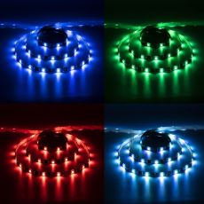 Комплект светодиодной ленты Luazon Lighting 5 м, IP65, SMD5050, 30 LED/м, USB, пульт ДУ, RGB 7908967