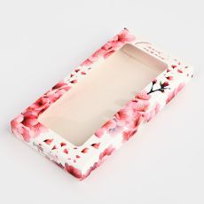 ЦЕНА ЗА 5 ШТ! 10392875 Коробка для шоколада «Сакура», с окном, 16.4 х 8.4 х 1.7 см