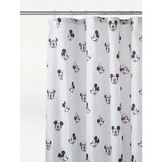 Disney Mickey And Minnie Mouse White Shower Curtain