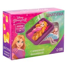 5504064 Алмазная вышивка на шкатулке Принцессы: Рапунцель 8.5*11.5 см