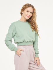 Толстовка (Свитшот) женская 7222-30020/1 ТФ103/К103 полынь/полынь BE YOU
