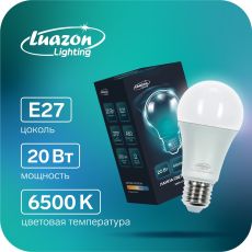 5367545 Лампа cветодиодная Luazon Lighting, A60, 20 Вт, E27, 1620 Лм, 6500 К, холодный белый