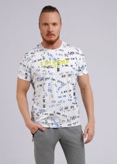 432647 CLEVER Футболка белый/т.синий
