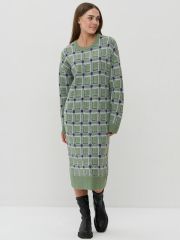 Платье женское 5242-2522 шалфей/белый/антрацит VAY