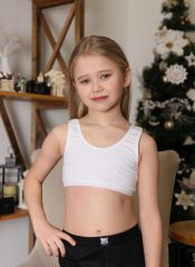 4871 Топ для девочки Donella Белый