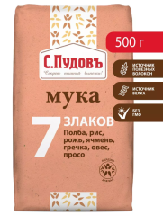 ПУДОВ Мука многозлаковая 7 злаков 500г