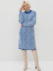 Платье женское 5242-2517 деним/белый VAY