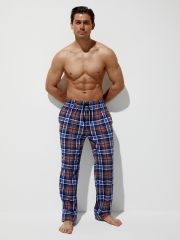 OmHS_U 6916 Брюки пижамные мужские Omsa Брюки Blu/Rosso (Синий)