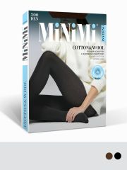 COTTON&WOOL 200 Minimi Колготки Moka (Коричневый);Nero (Черный)